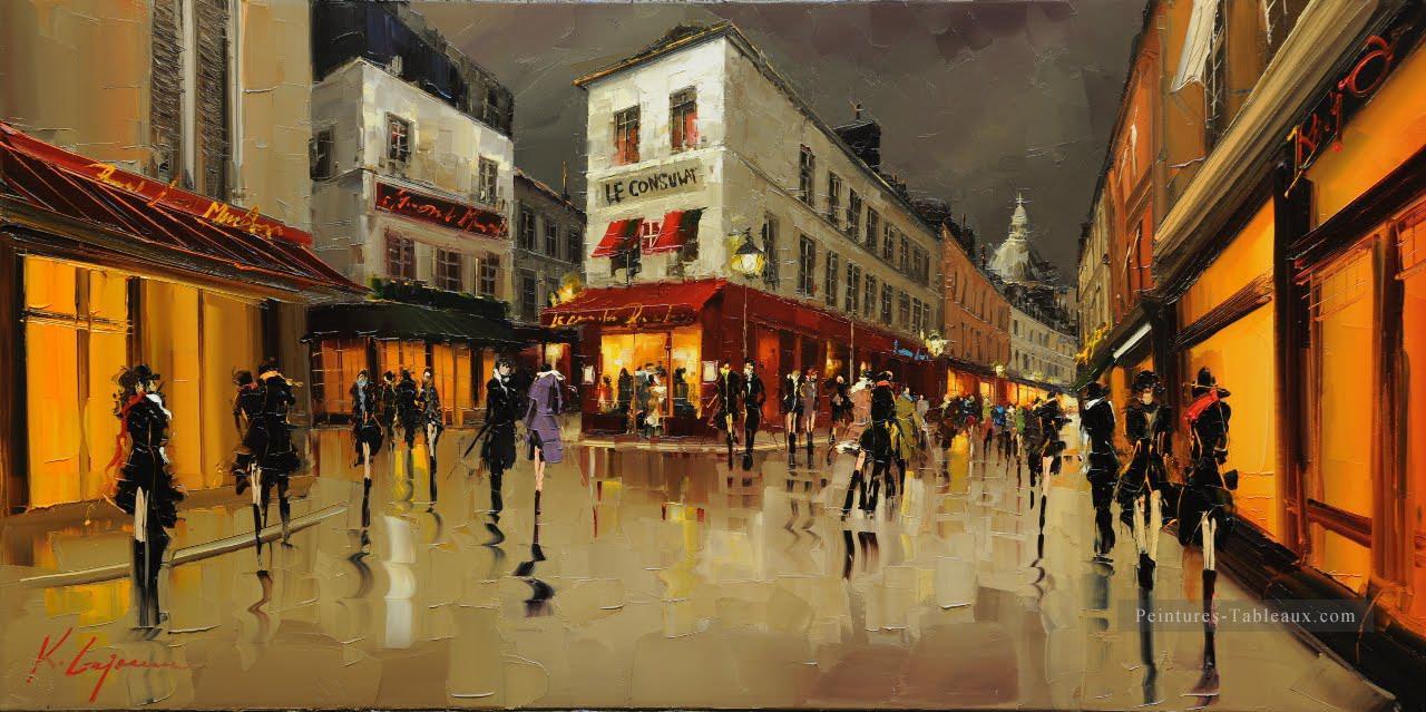 Kal Gajoum Montmarte Reflections Parisien Peintures à l'huile